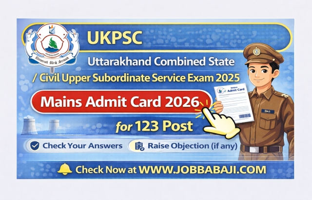 UKPSC 2025 Mains Admit Card Job Banner
