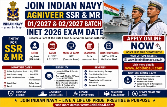 Indian Navy Agniveer SSR  MR 2026 Job Banner