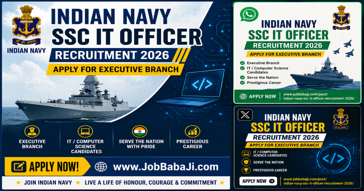 Navy SSC Executive IT Officer Online Form 2026 Job Banner