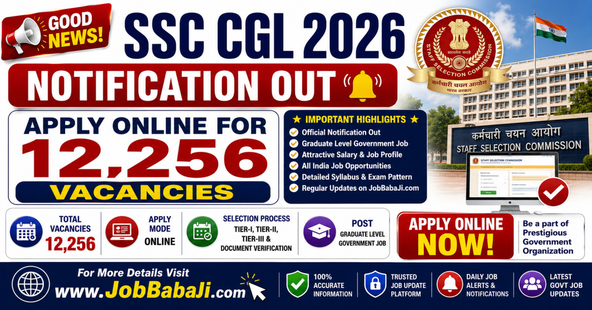 SSC CGL Recruitment 2026 Job Banner