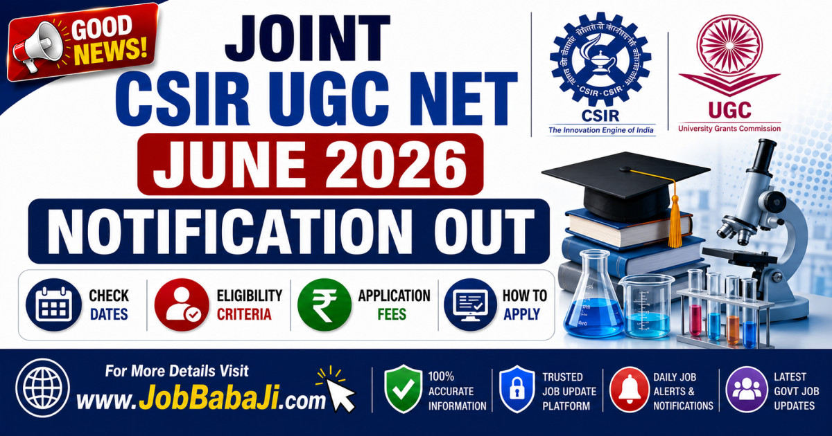 NTA CSIR UGC NET Examination 2026 Job Banner