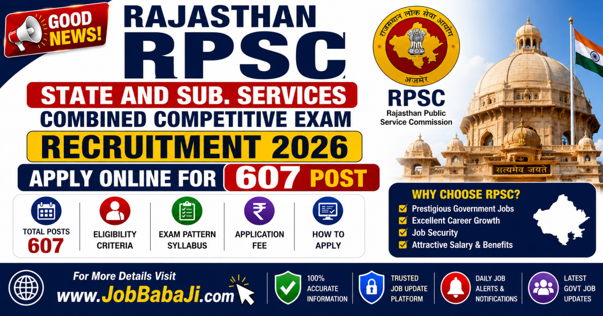 RPSC RAS Pre Recruitment 2026 Job Banner