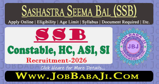 SSB Constable Apply Online Form 2026 Job Banner