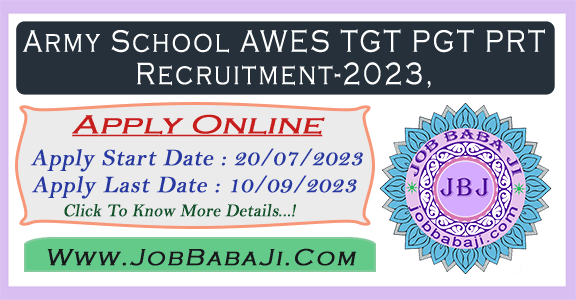 AWES Recruitment 2023 Apply Online Army School TGT PGT PRT Exam 2023