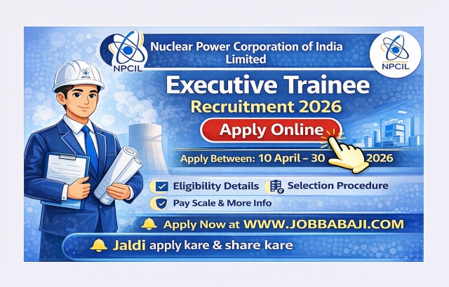 NPCIL Executive Trainee Recruitment 2026 Job Banner