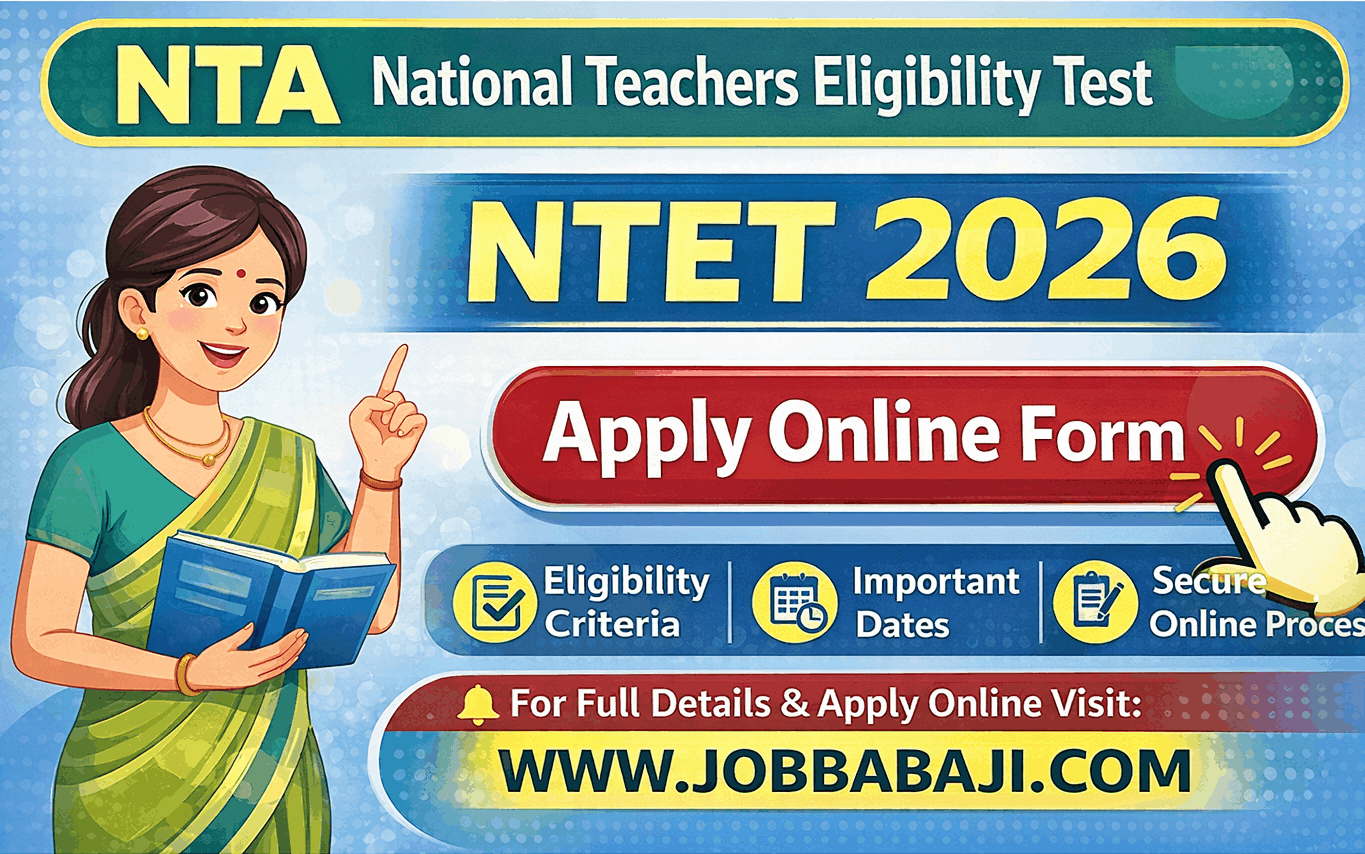 NTA NTET Apply Online 2026 Job Banner