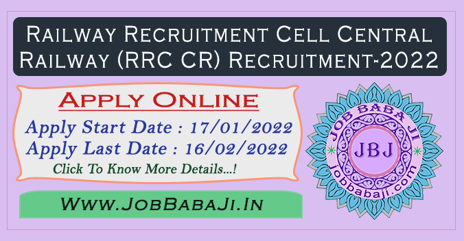 Central Railway RRC CR Apprentice Online Recruitment-2022